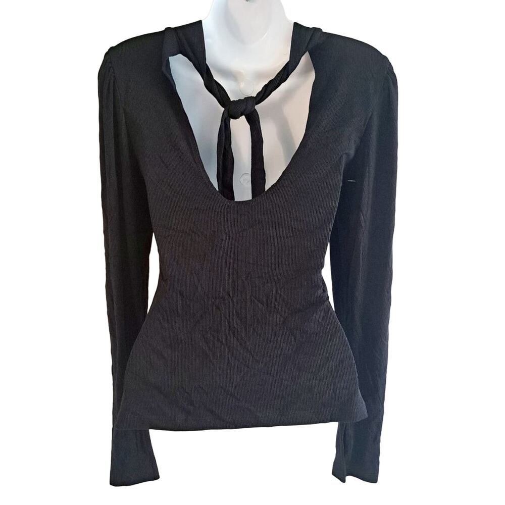 LNA Micro Rib Open Back Top - Picture 6 of 7